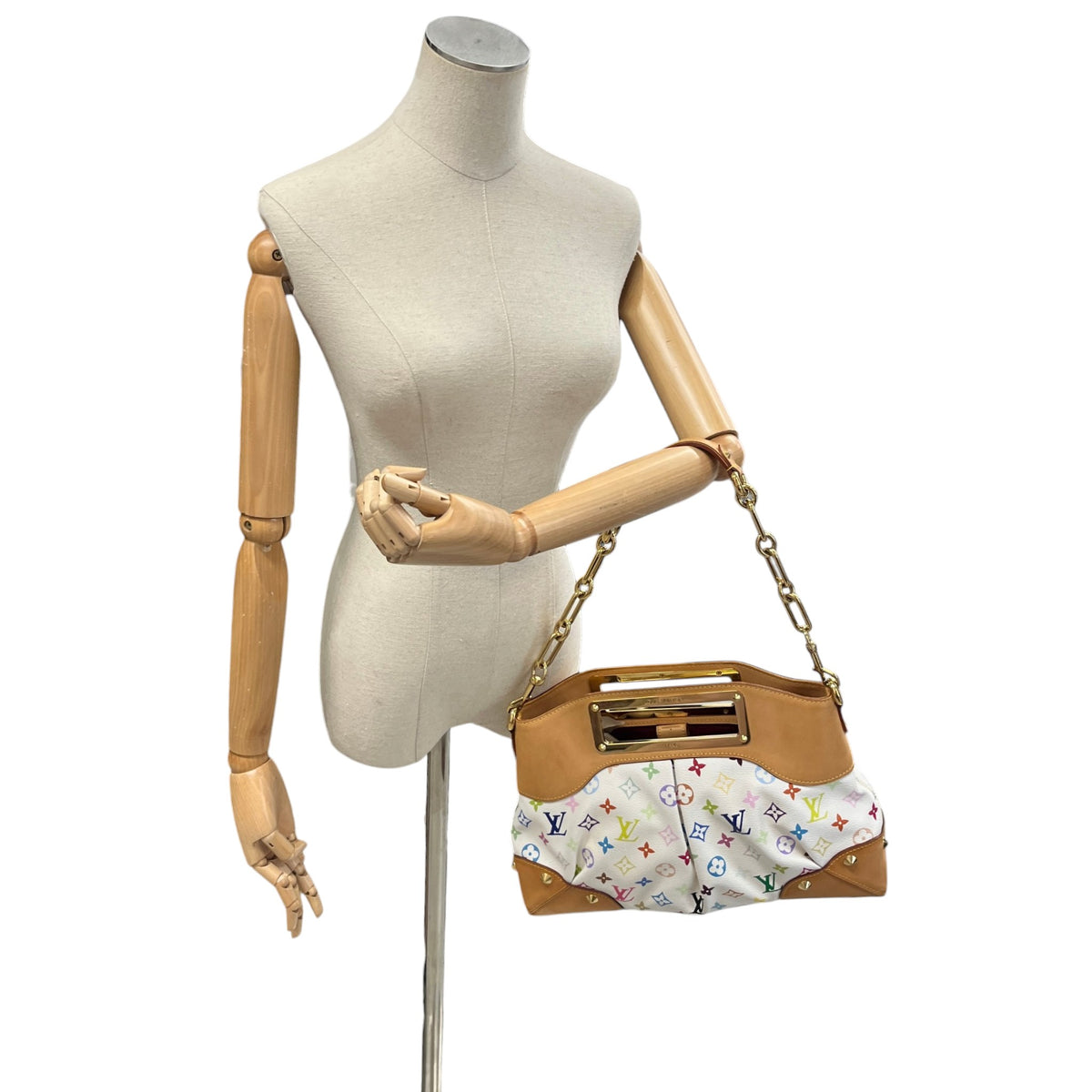 Women's Monogram Multicolore Judy MM Handbag White - Photo 2