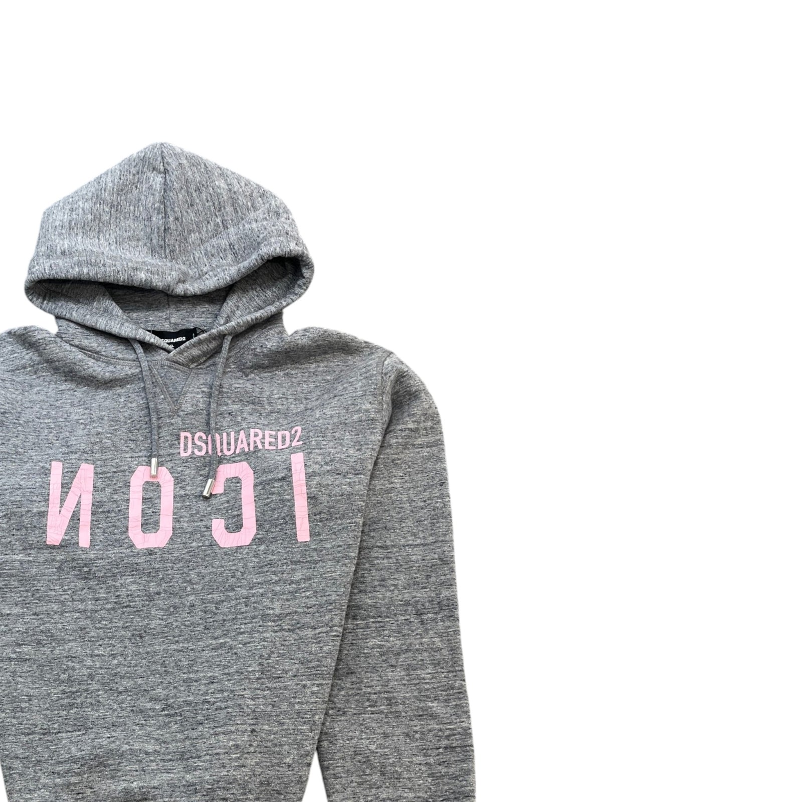 Men's Icon Cracked Logo Hoodie Grey Size XL - Photo 3