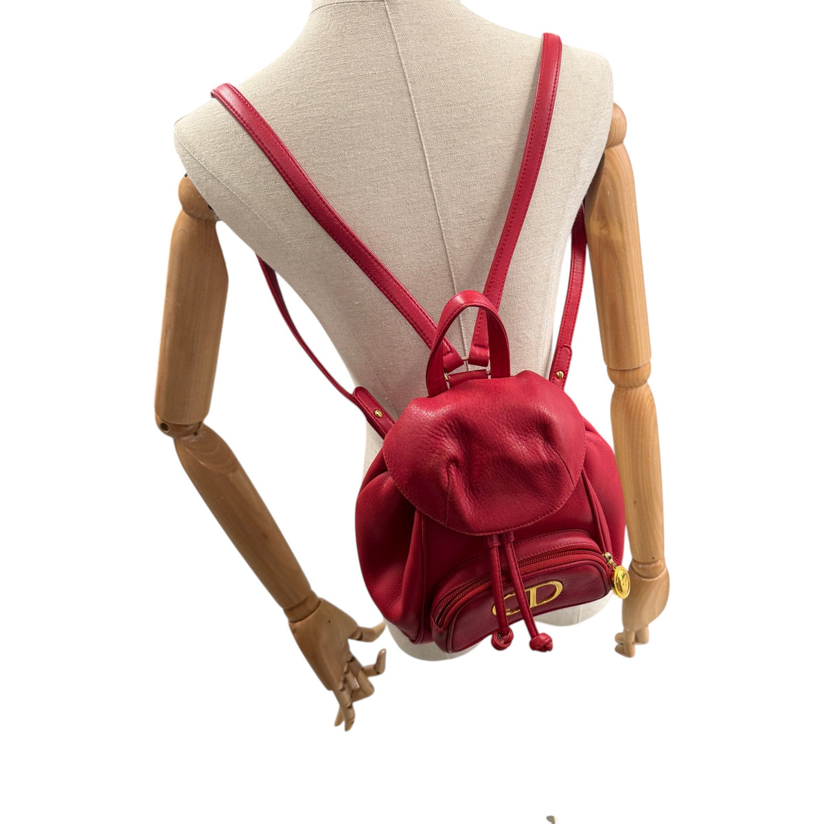 Women's CD Logo Mini Backpack Red - Photo 2