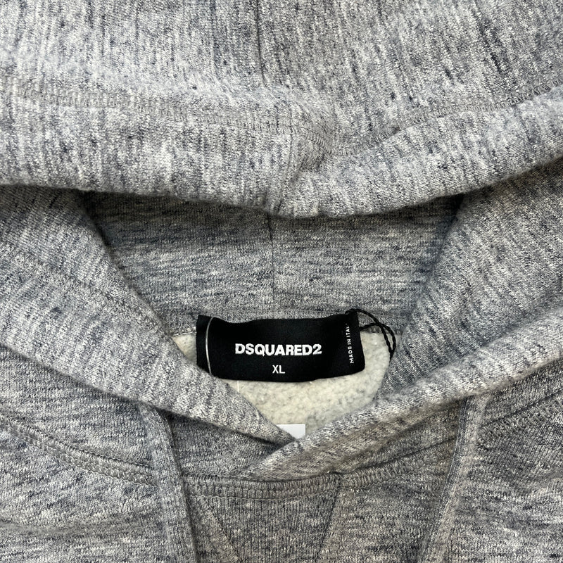 Men's Icon Cracked Logo Hoodie Grey Size XL