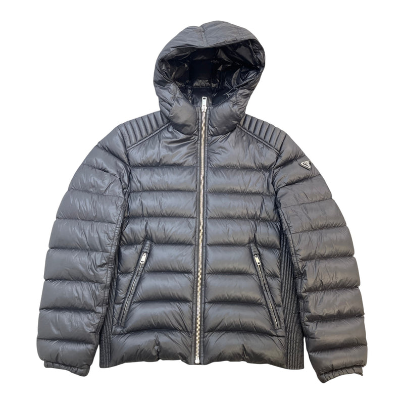 Men's Plaque Logo Down Jacket Black Size M