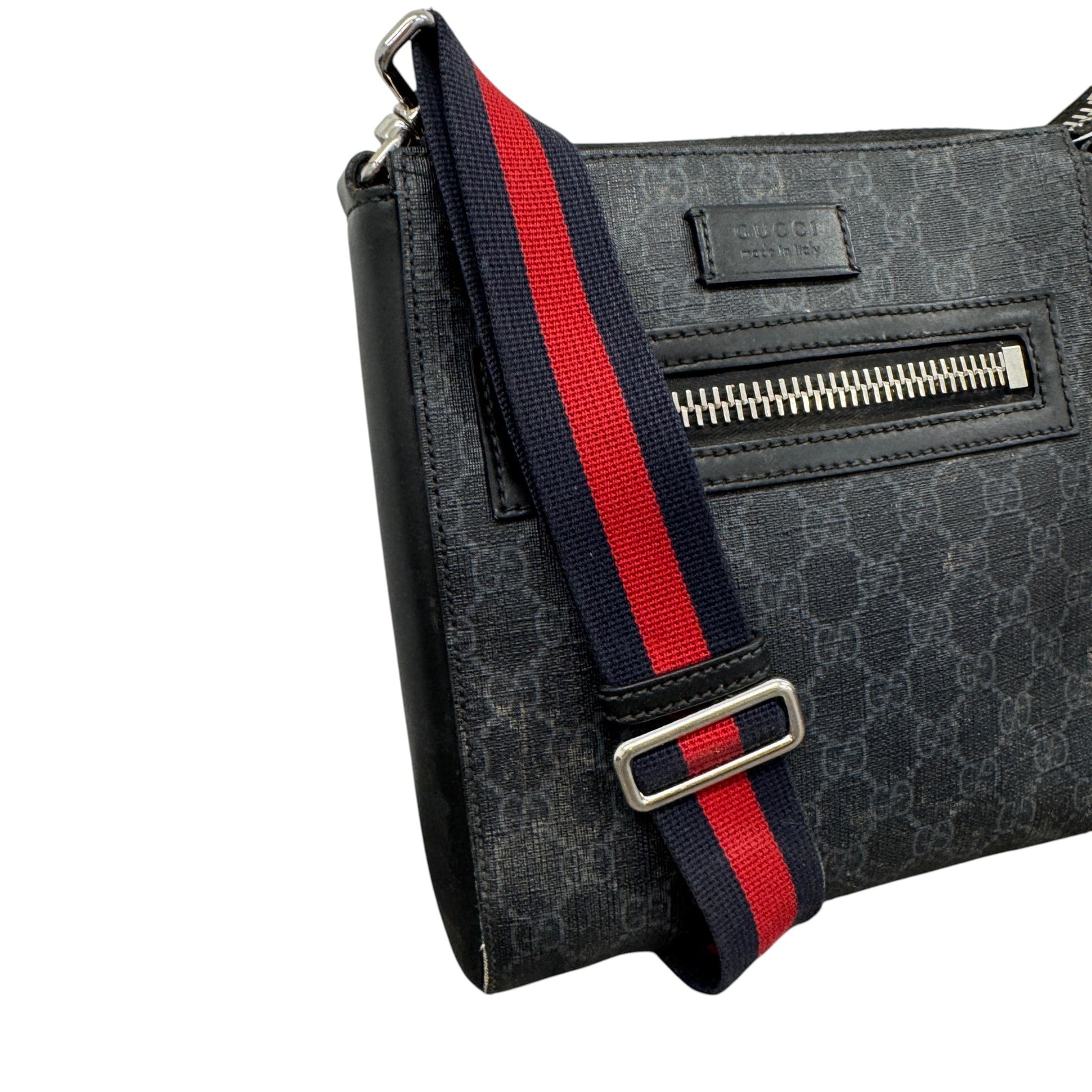 Men's Gg Supreme Messenger Bag Black - Photo 5