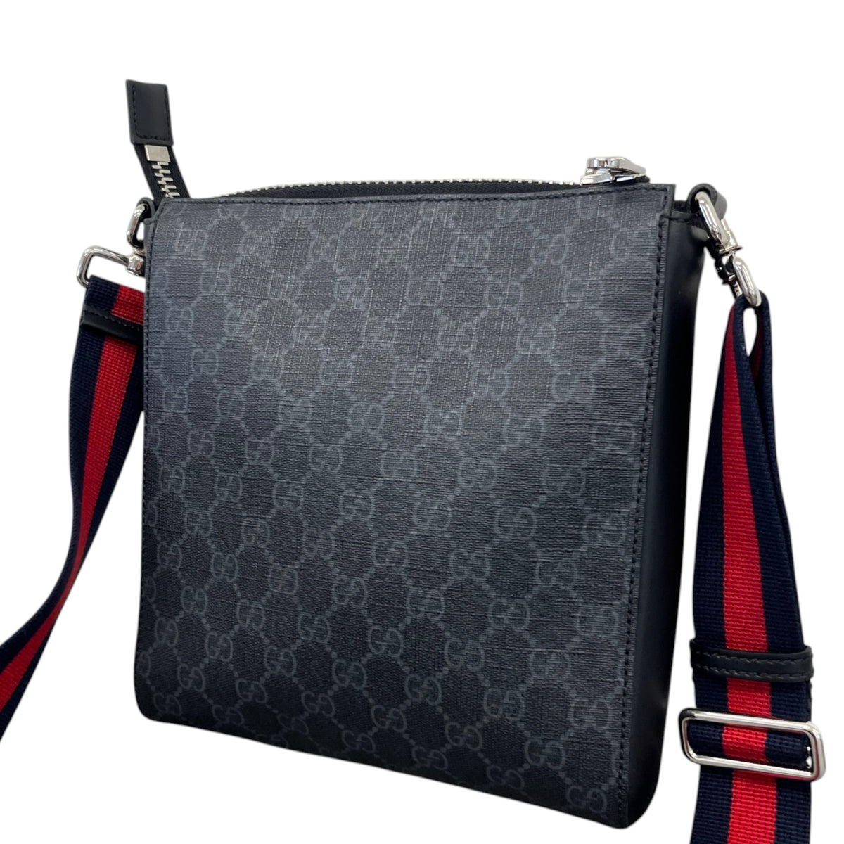Men's GG Supreme Messenger Bag Black - Photo 9
