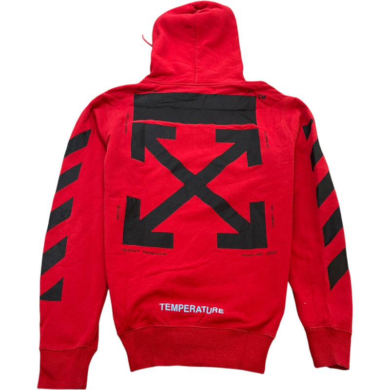 Men's Mona Lisa Print Hoodie Red Size S