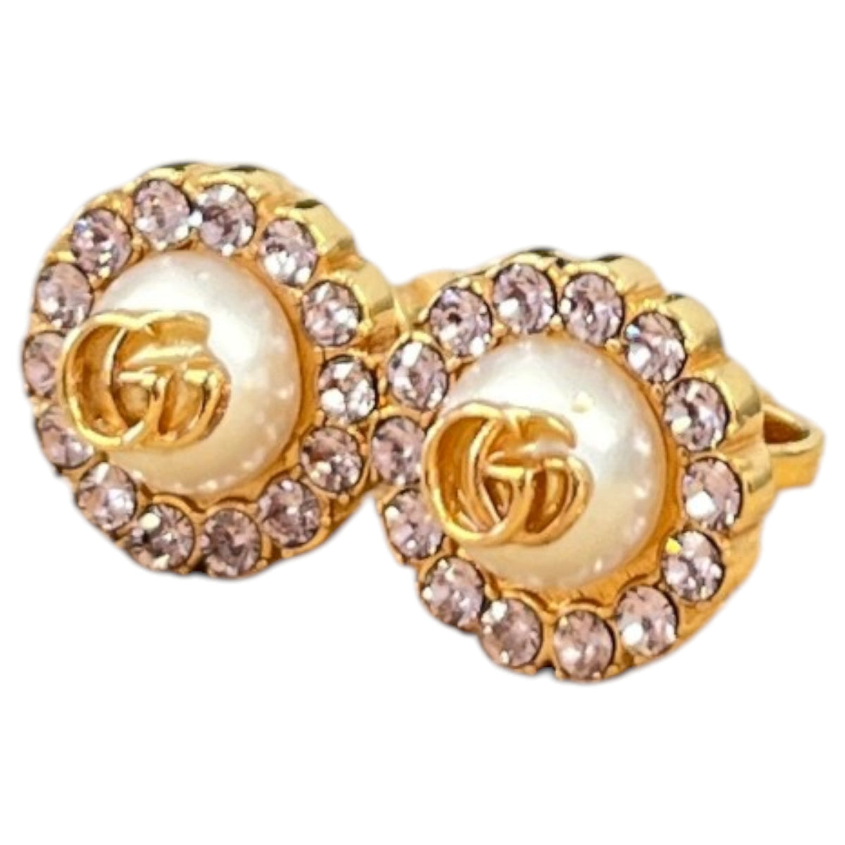 Women's Double G Flower Stud Earrings Gold - Photo 4