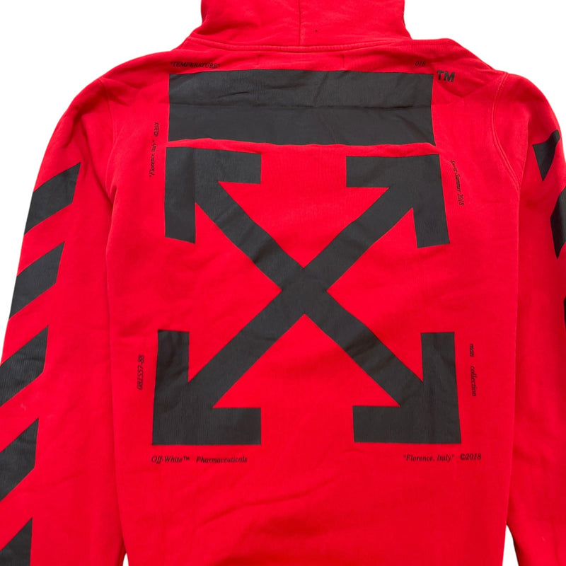 Men's Mona Lisa Print Hoodie Red Size S