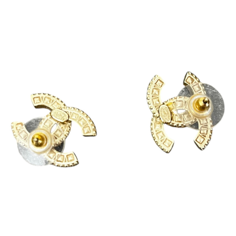 Women's Cc Diamond Earrings Gold