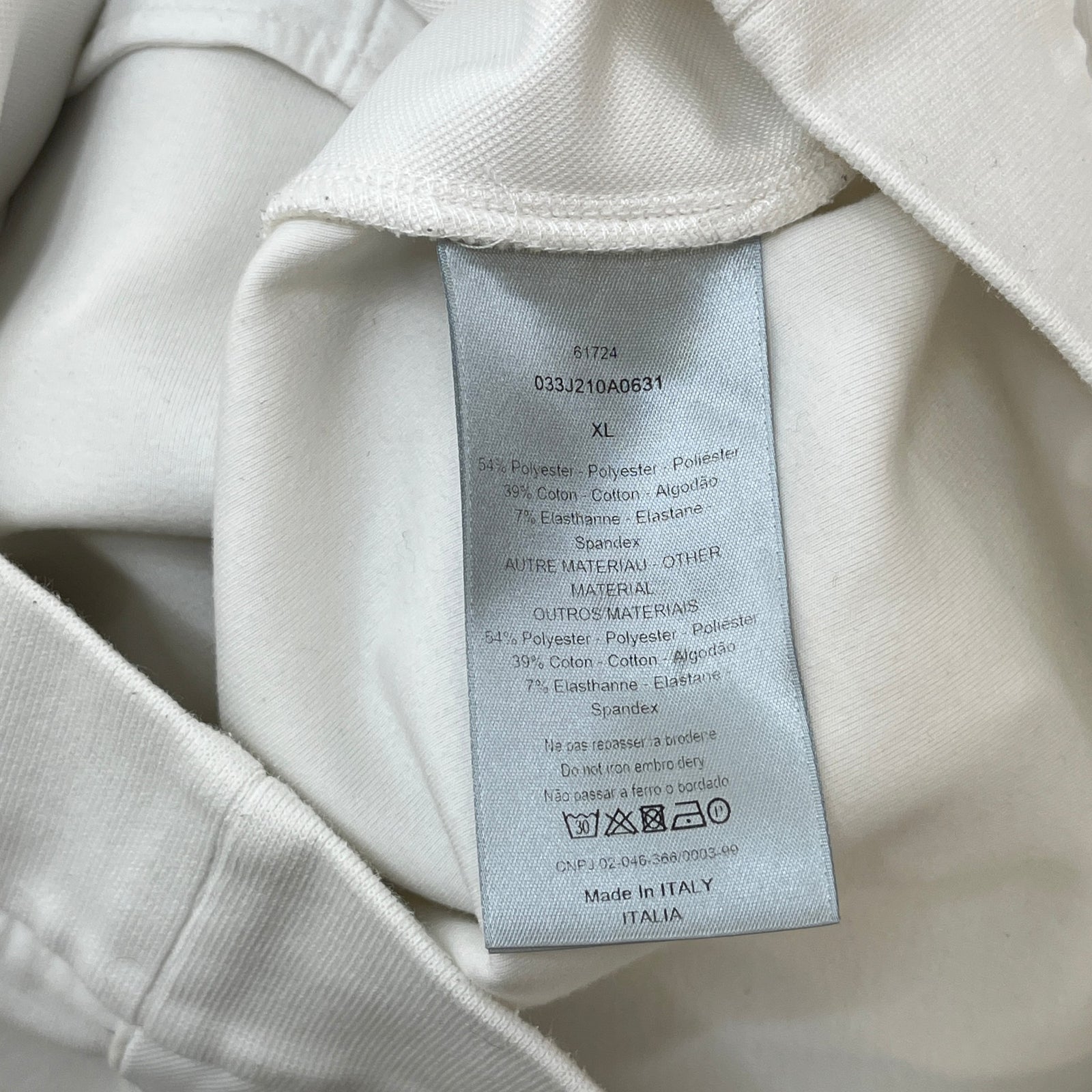 Men's Embroidered Logo Track Jacket White Size XL - Photo 6
