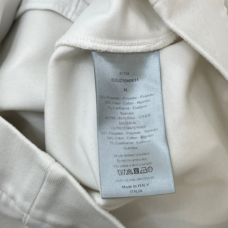 Men's Embroidered Logo Track Jacket White Size XL