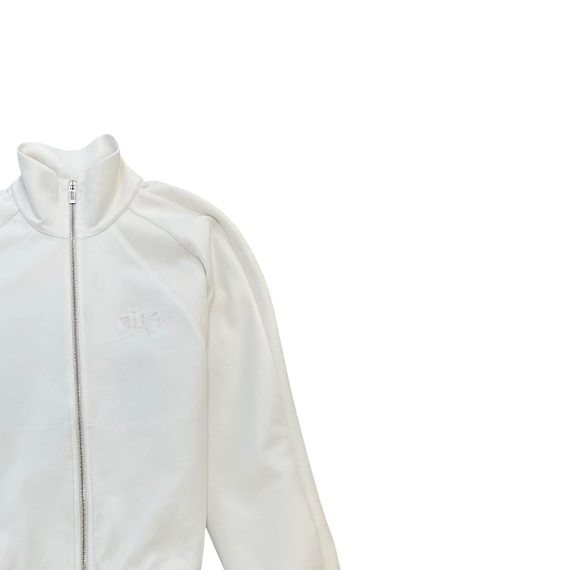 Men's Embroidered Logo Track Jacket White Size XL