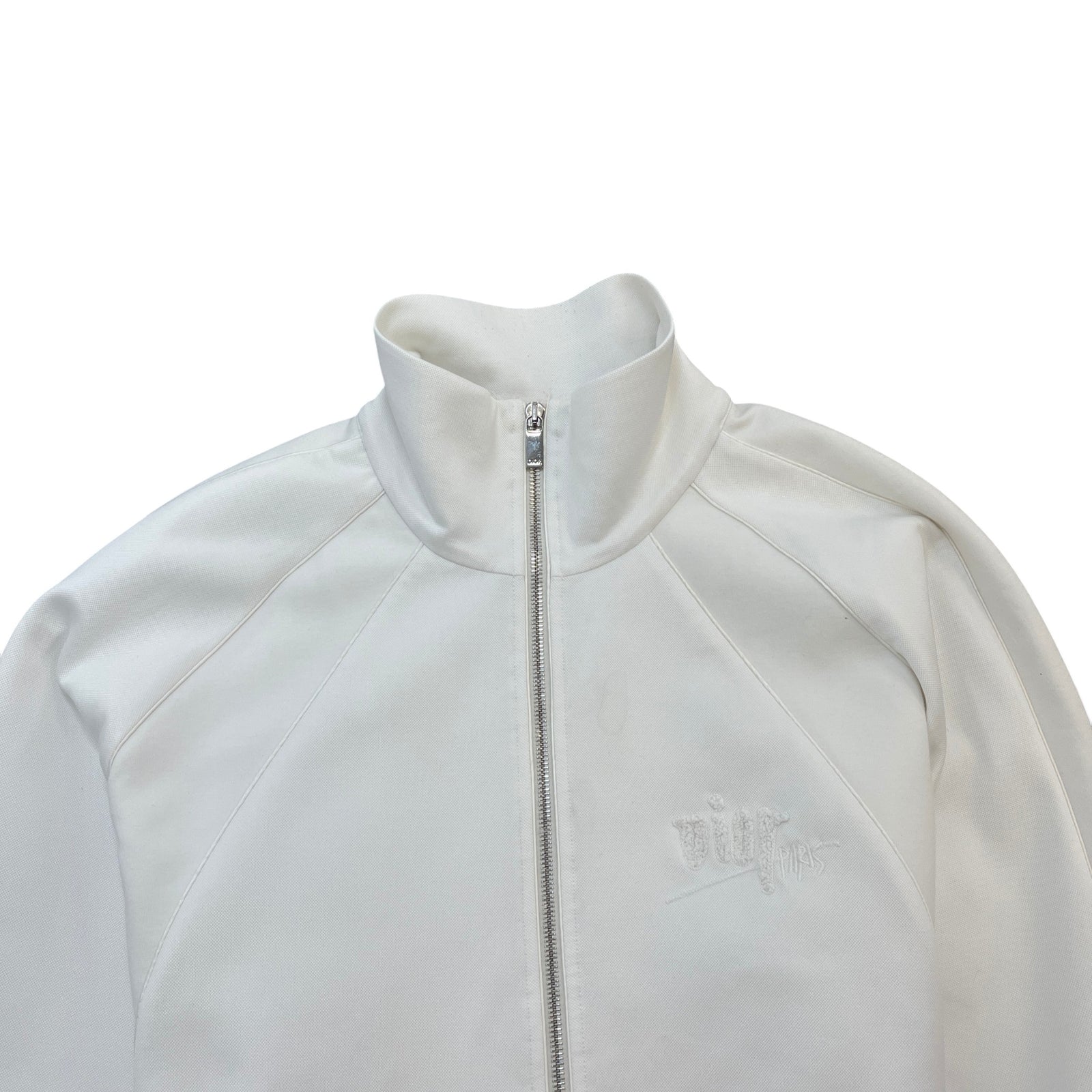 Men's Embroidered Logo Track Jacket White Size XL - Photo 7