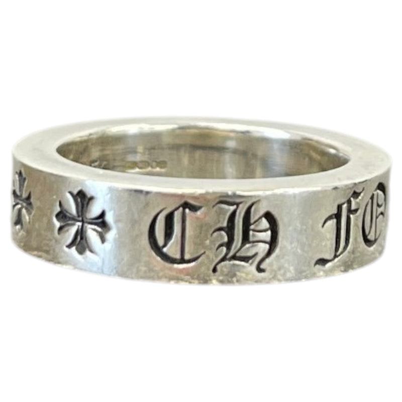 Men's Engraved Forever Lettering Ring Silver Size P