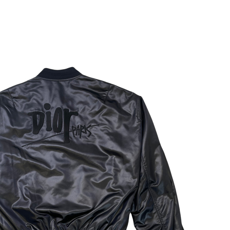 Men's X Stussy Embroidered Bomber Jacket Black Size IT 54 / XXL