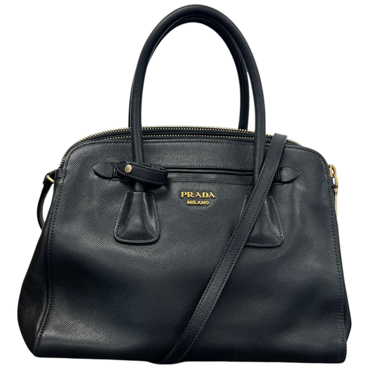 Women's Double Medium Handbag Black - Photo 1