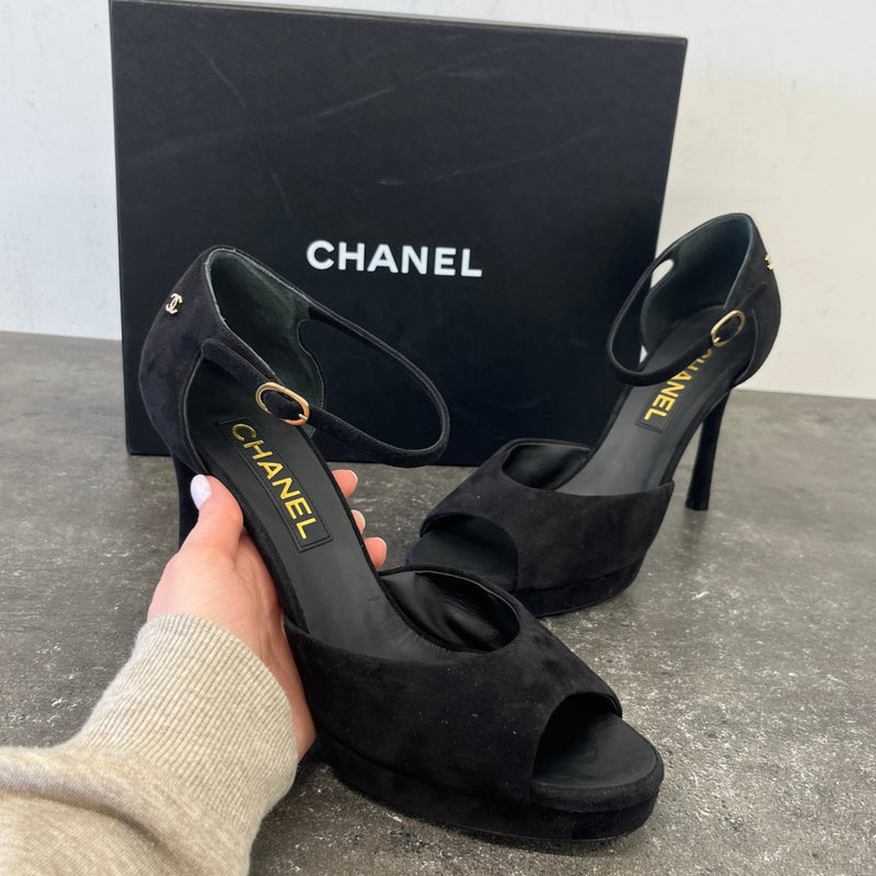 Women's Cc Logo Heels Black Size EU 40 / UK 7