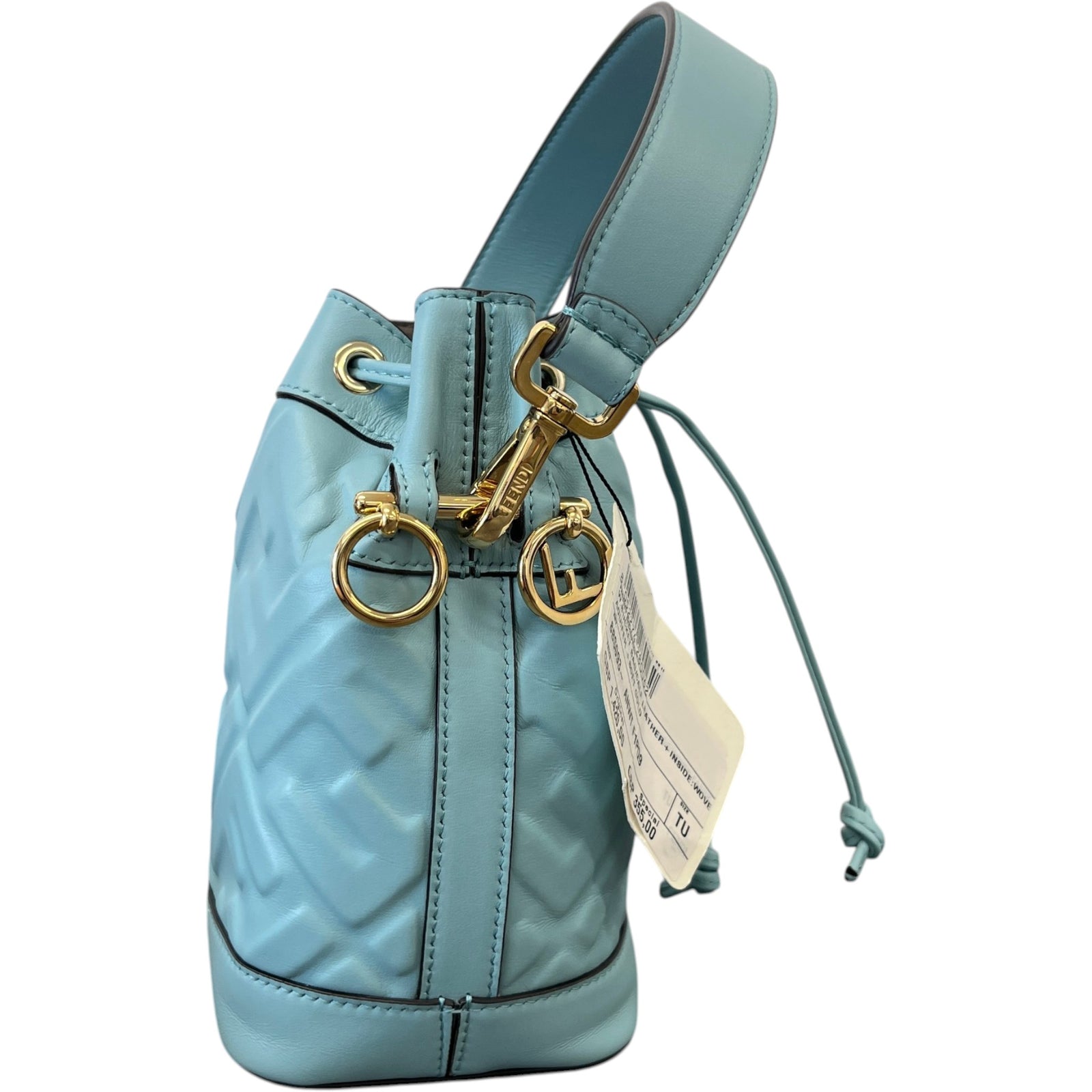 Women's Embossed Mini Mon Tresor Bucket Bag Blue - Photo 7