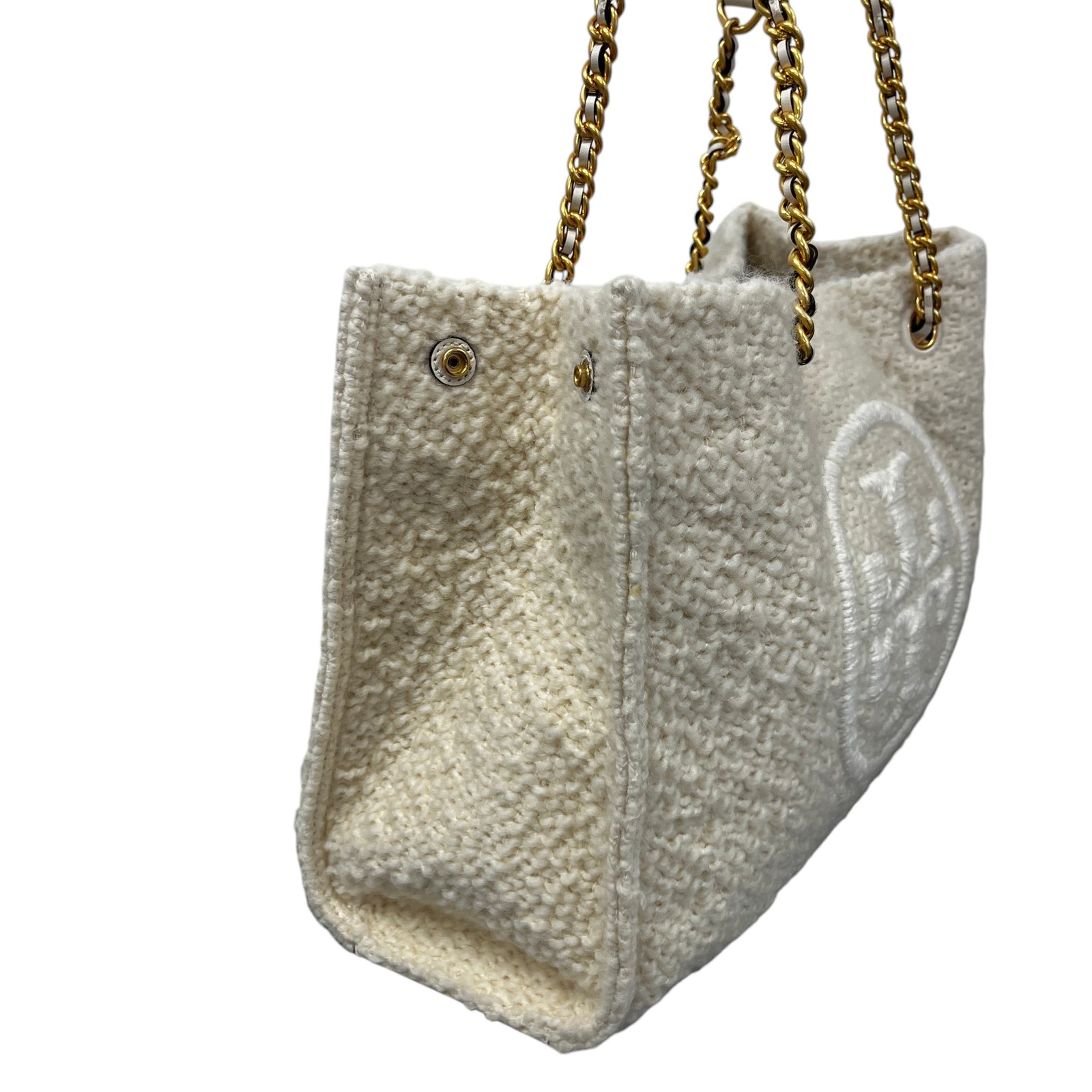 Women's Ella Bouclé Tote Bag Cream - Photo 4