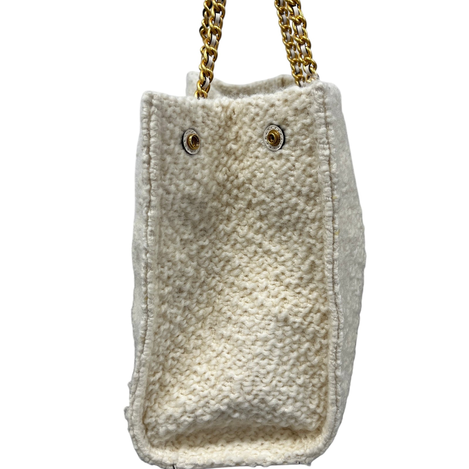 Women's Ella Bouclé Tote Bag Cream - Photo 5