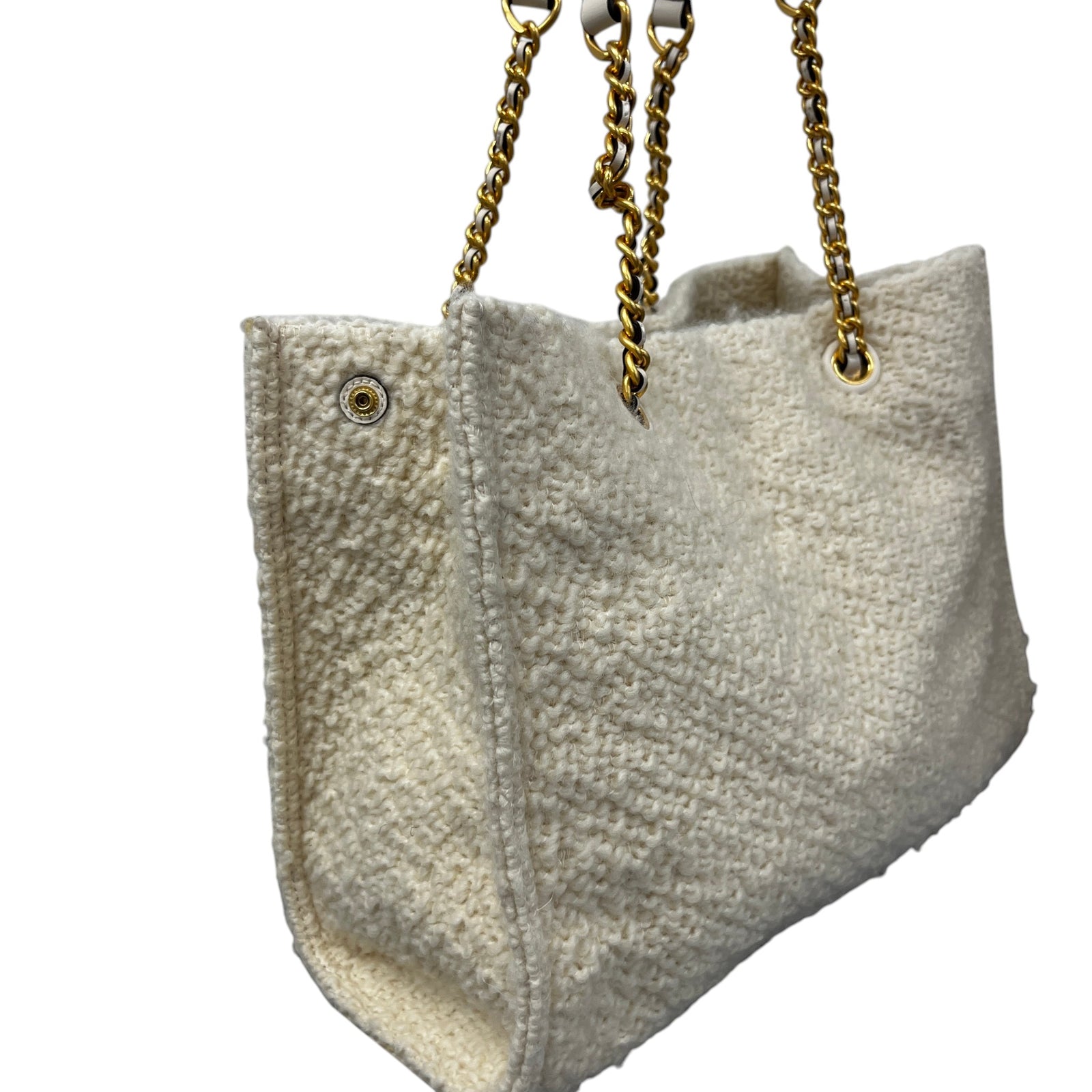 Women's Ella Bouclé Tote Bag Cream - Photo 6