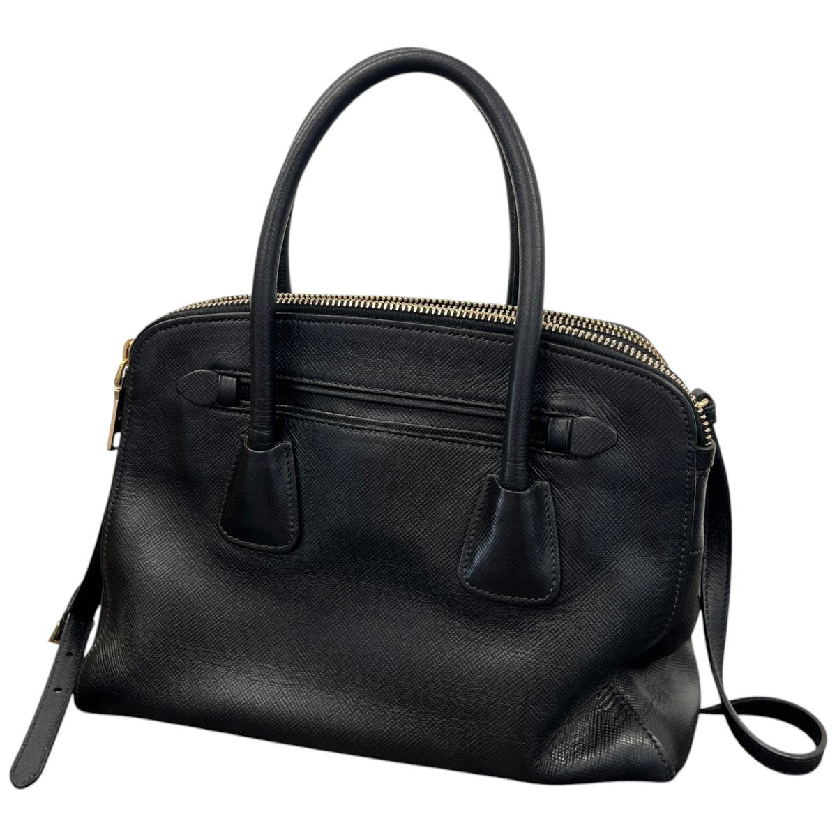 Women's Double Medium Handbag Black - Photo 9