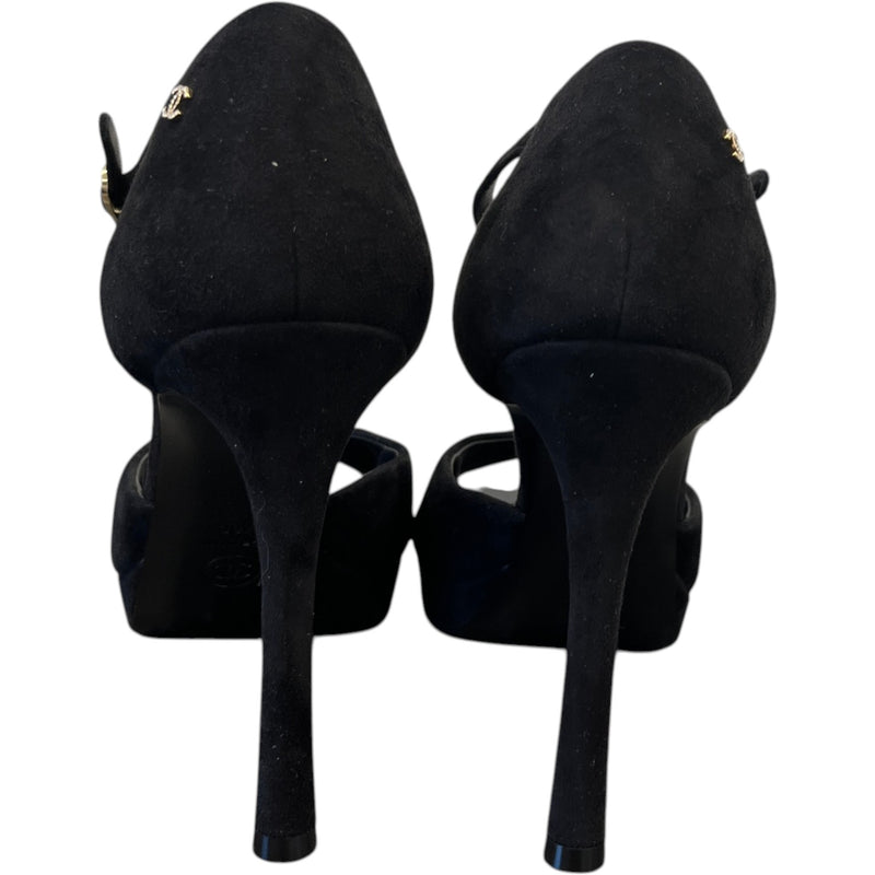 Women's Cc Logo Heels Black Size EU 40 / UK 7