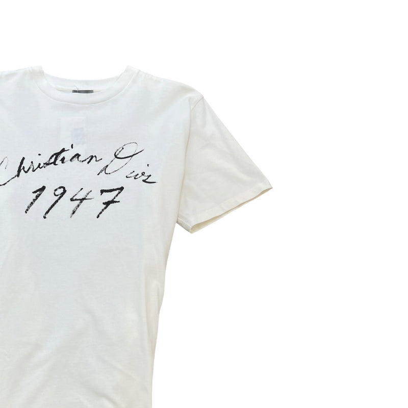 Men's Handwritten 1947 T-Shirt White Size L