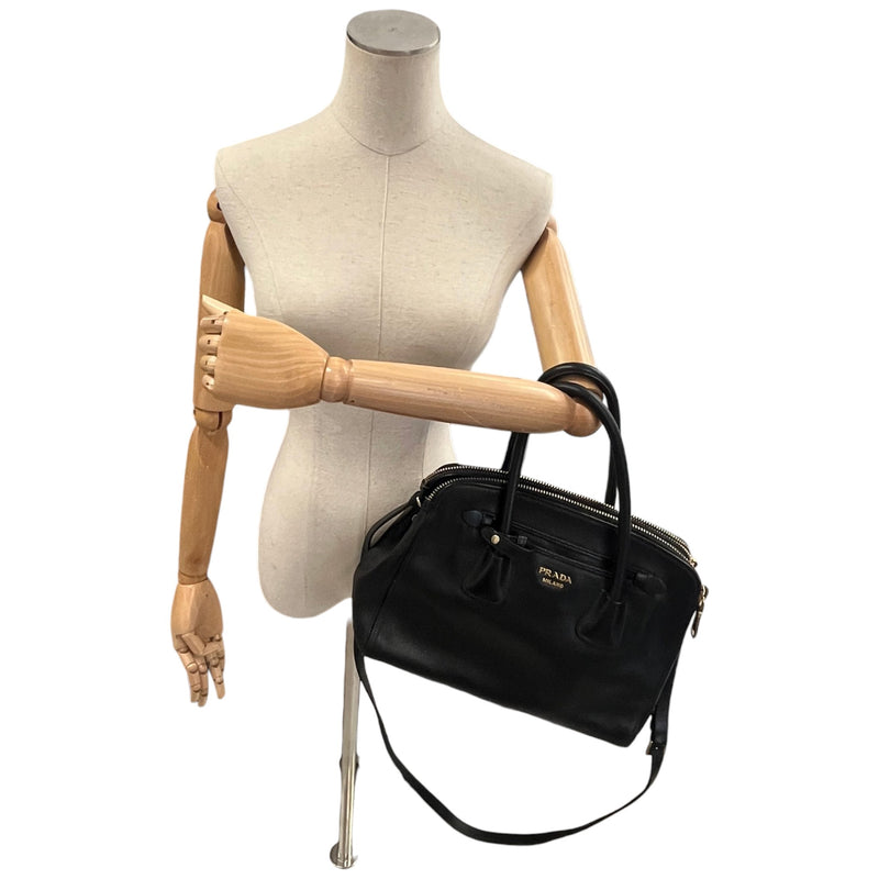 Women's Double Medium Handbag Black