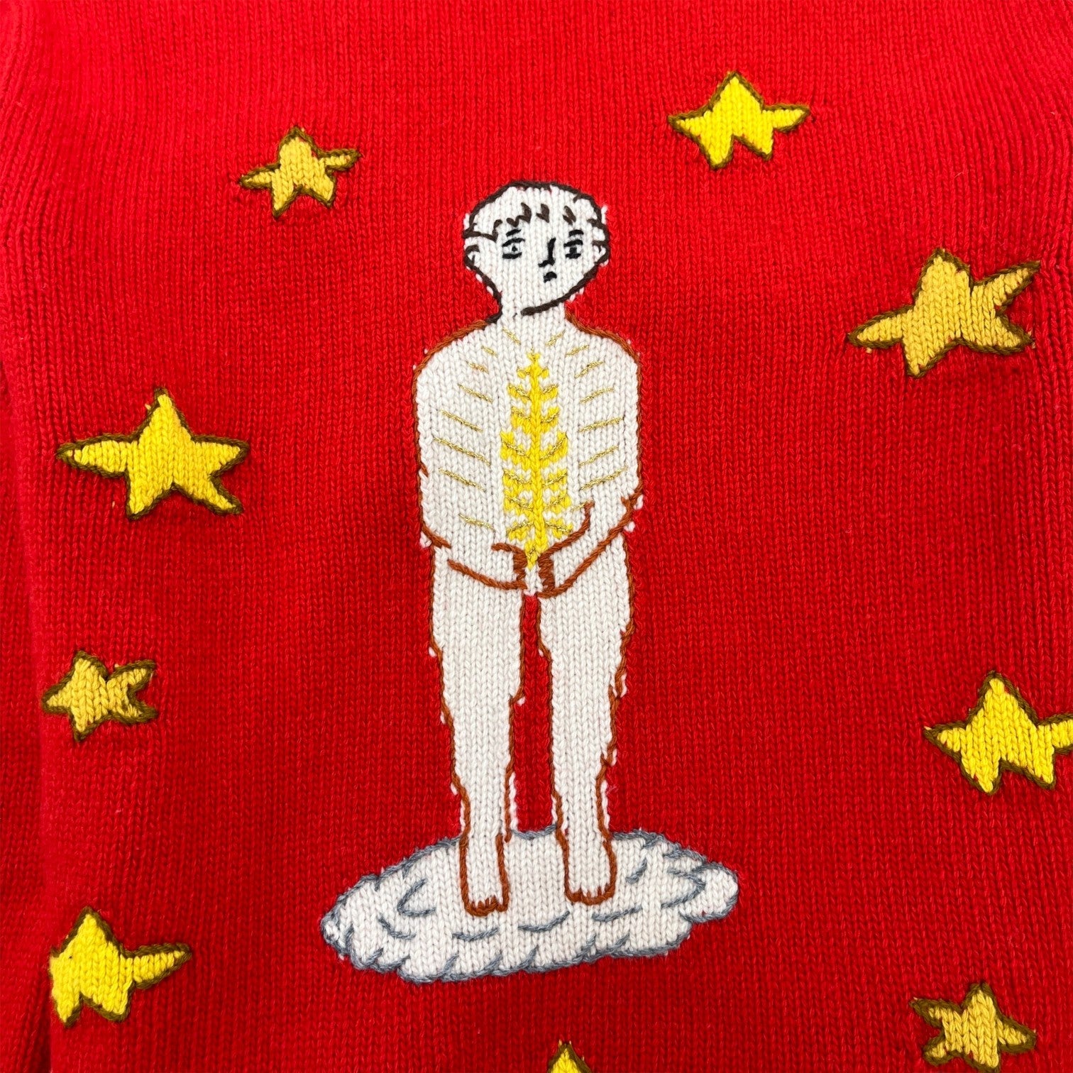 Women's Embroidered Logo Cardigan Red Size M - Photo 8