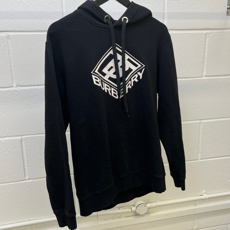 Men's Tb Logo Print Hoodie Black Size S