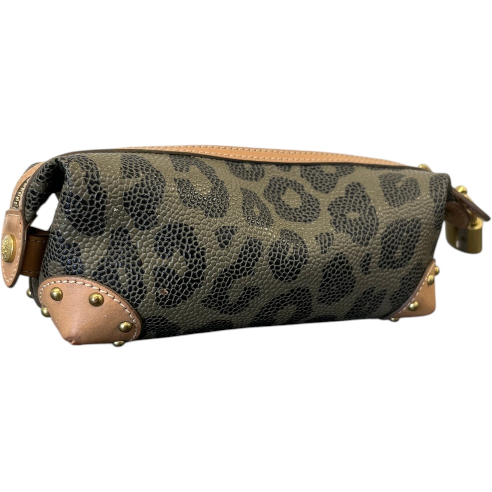Women's Leopard Makeup/Pencil Case Pouch Brown - Photo 7
