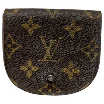 Women's Monogram Coin Purse Brown