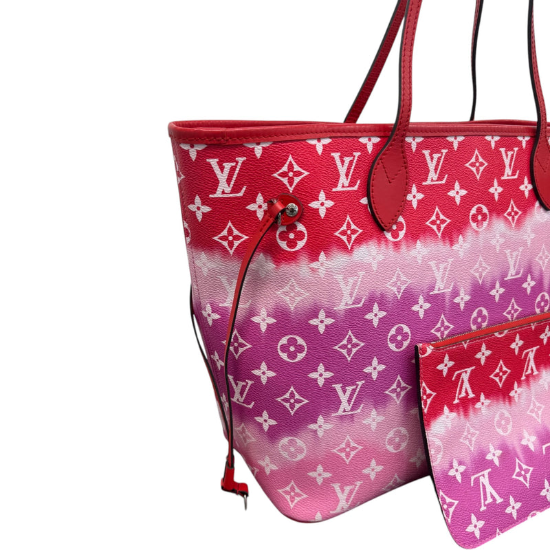 Women's Monogram Escale Neverfull MM Handbag Red