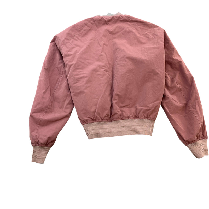 Men's Oblique Reversible Bomber Jacket Burgundy Size L