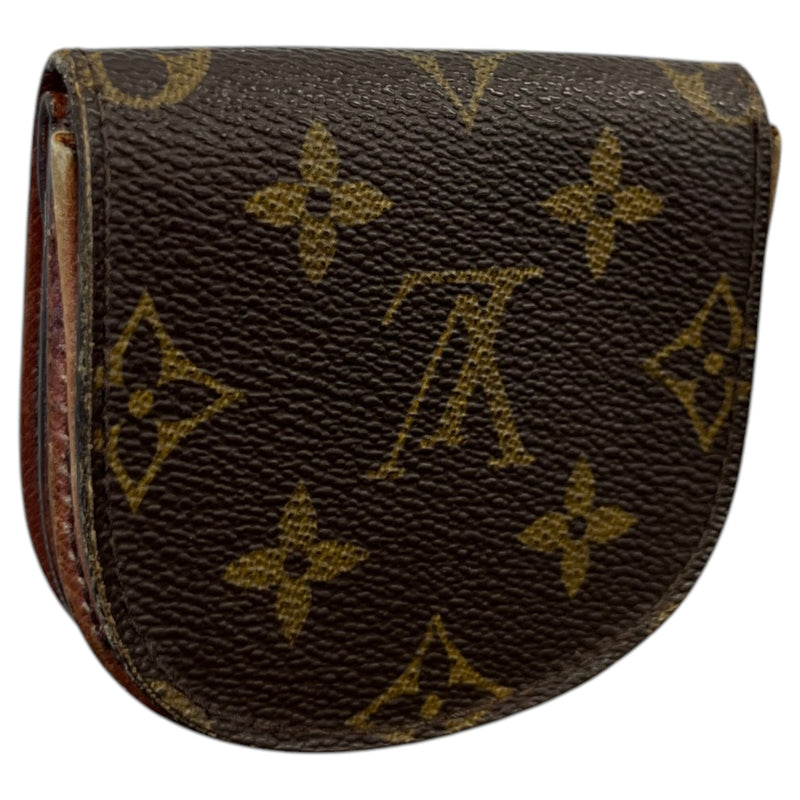 Women's Monogram Coin Purse Brown