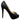 Women's Python Peep Toe Heels Black Size EU 38 / UK 5