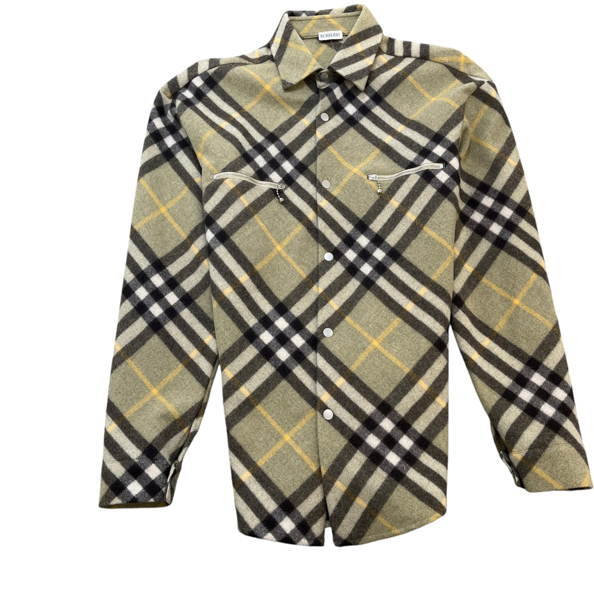 Men's Checkered OverShirt Green Size M - Photo 1
