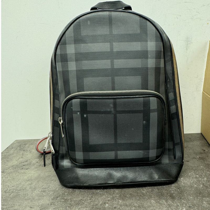 Men's City Check Zip Backpack Black