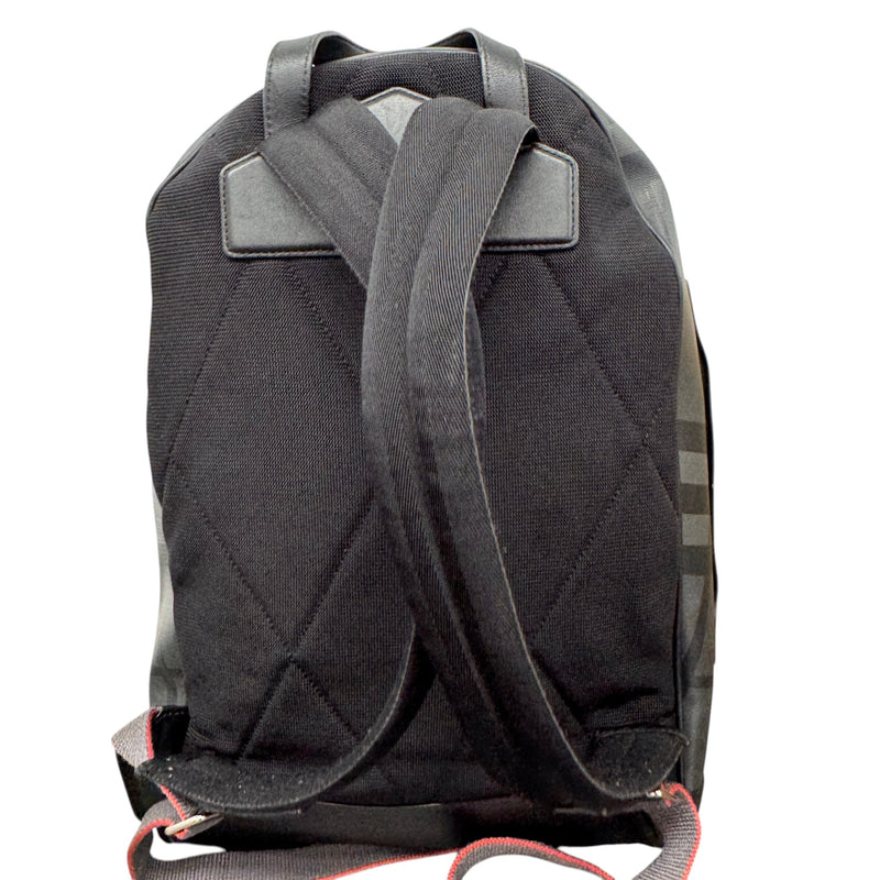 Men's City Check Zip Backpack Black