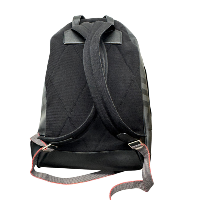 Men's City Check Zip Backpack Black