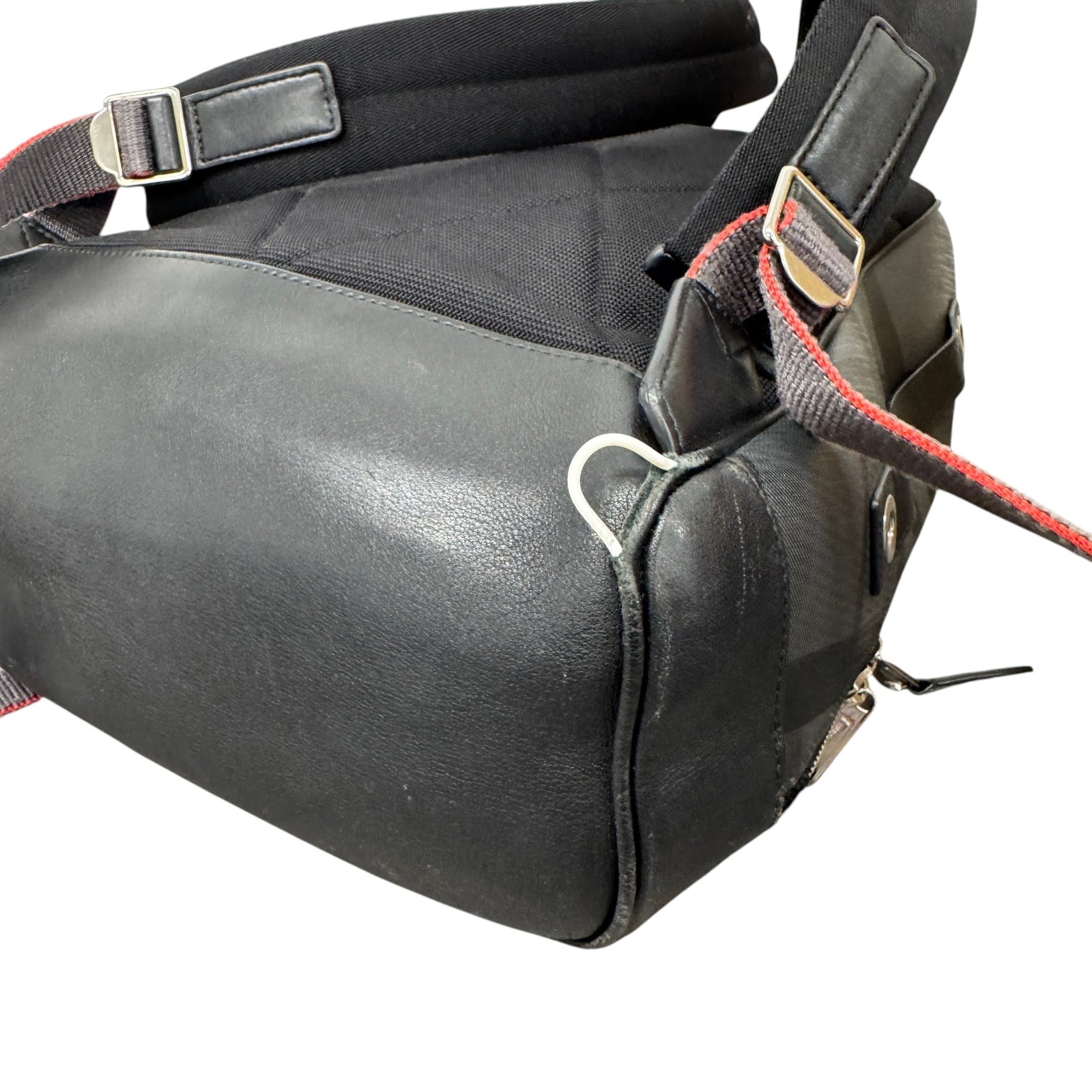 Men's City Check Zip Backpack Black - Photo 8