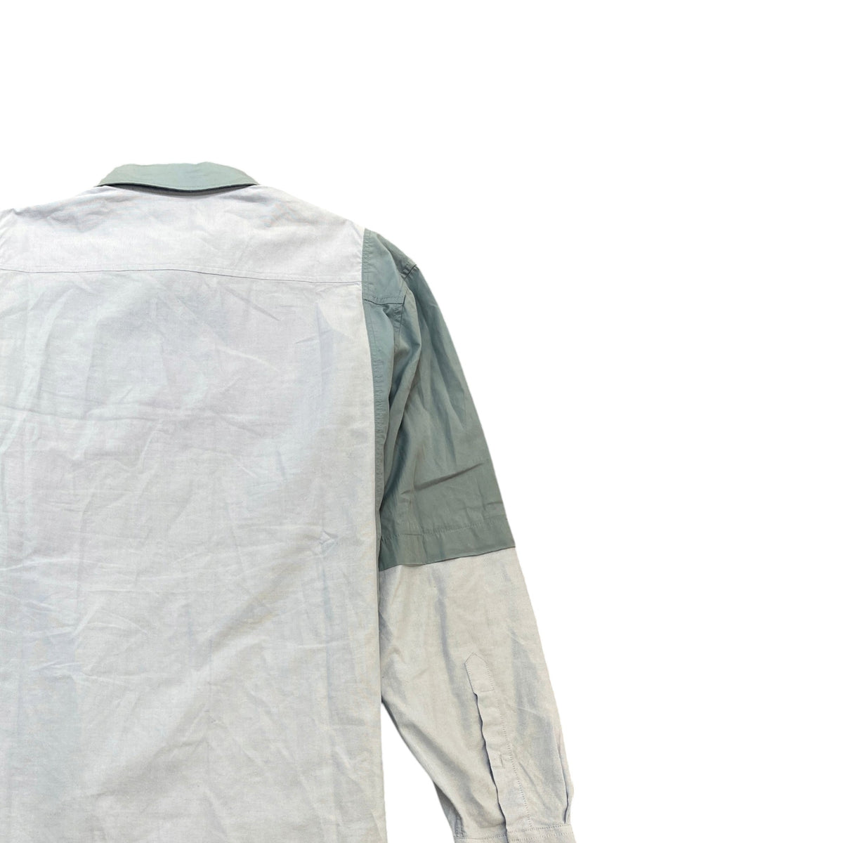 Men's Embroidered Logo Long Sleeve Shirt Blue Size L - Photo 4