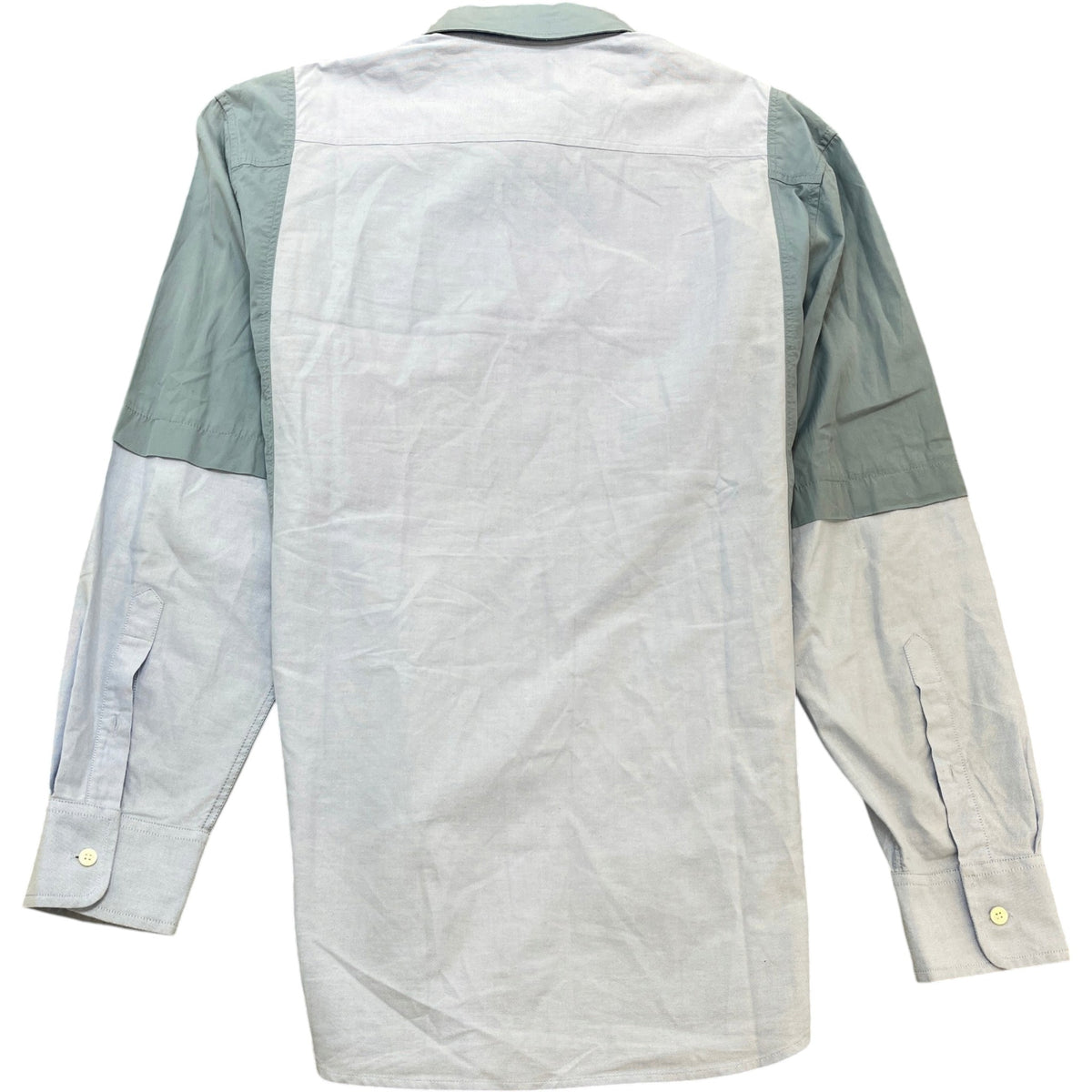 Men's Embroidered Logo Long Sleeve Shirt Blue Size L - Photo 2
