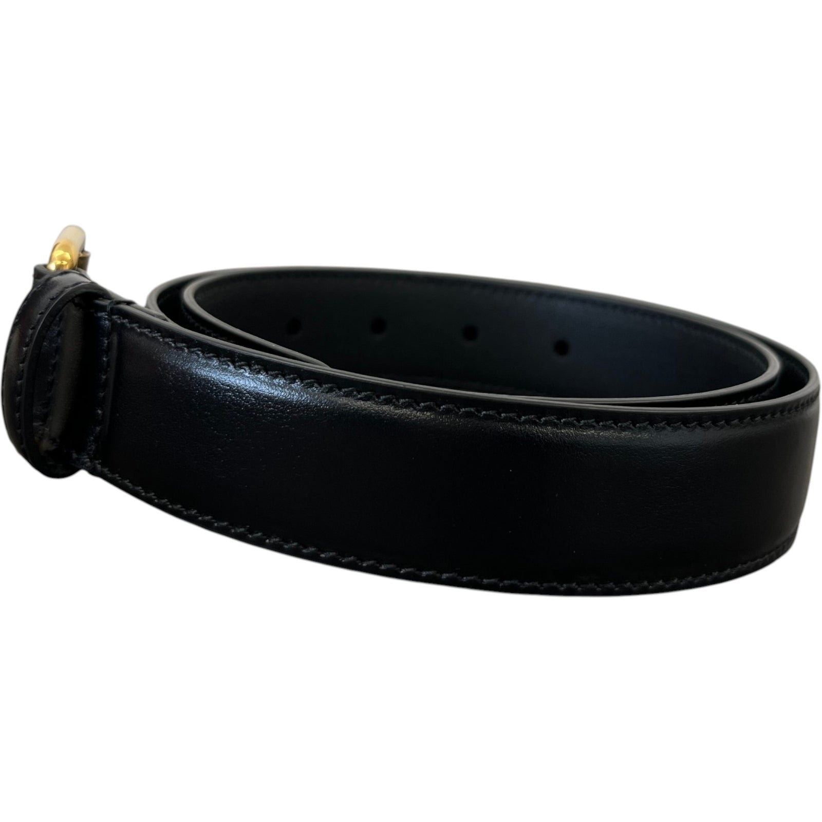 Gucci Women's Engraved Logo Square Buckle Belt Black - Photo 4