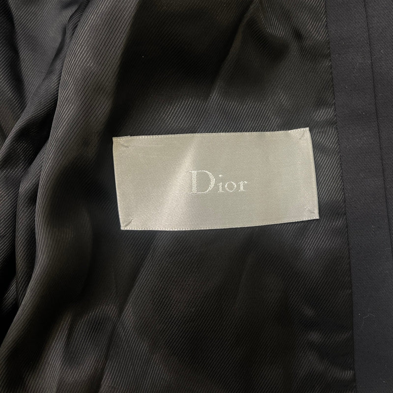 Men's Zipped Hooded Parka Jacket Black Size IT 48 / M
