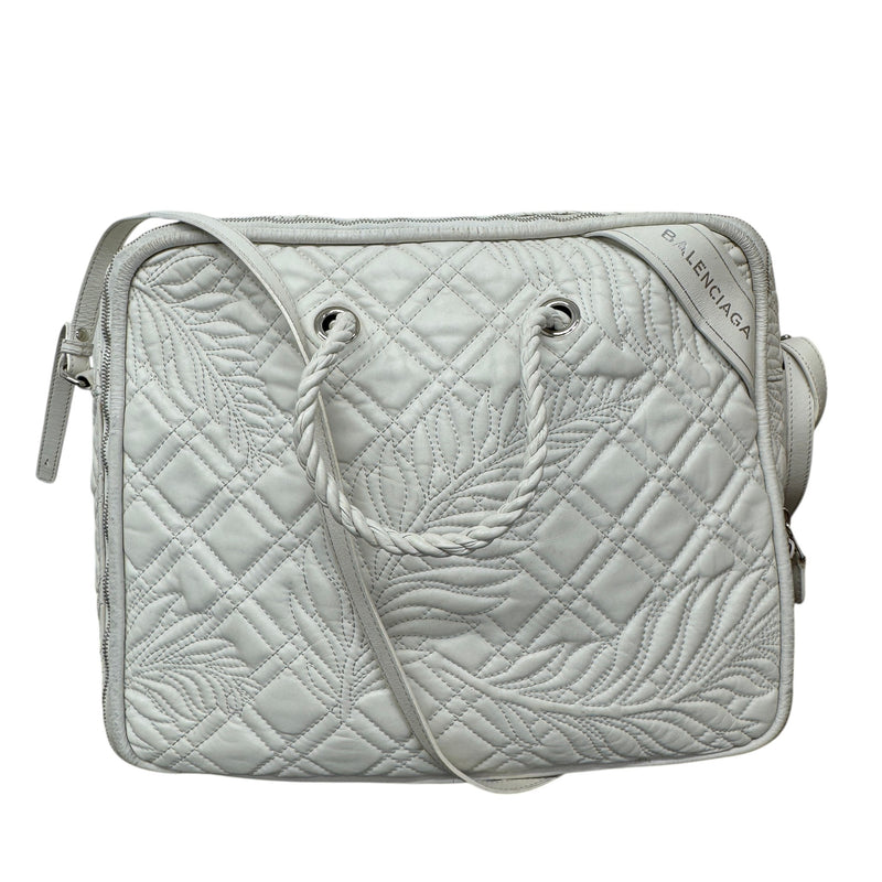 Women's Blanket Square Quilted Bag White