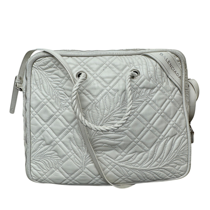 Women's Blanket Square Quilted Bag White