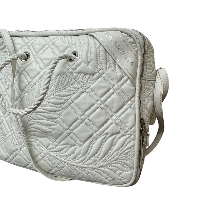 Women's Blanket Square Quilted Bag White
