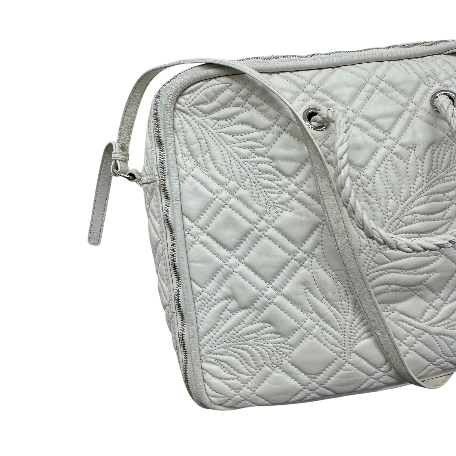 Women's Blanket Square Quilted Bag White - Photo 6