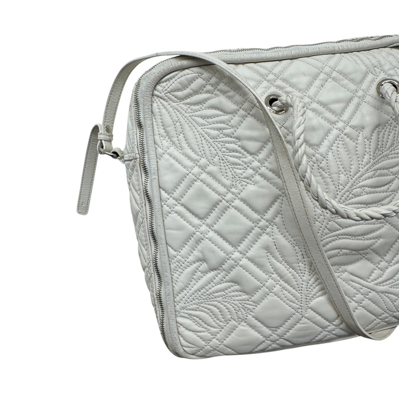 Women's Blanket Square Quilted Bag White