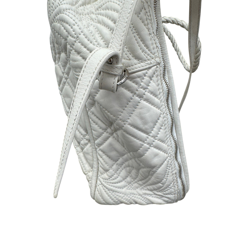 Women's Blanket Square Quilted Bag White